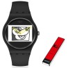 OROLOGIO DA POLSO SWATCH Mod. MICKEY BLANC SUR NOIR - KEITH HARING SERIE