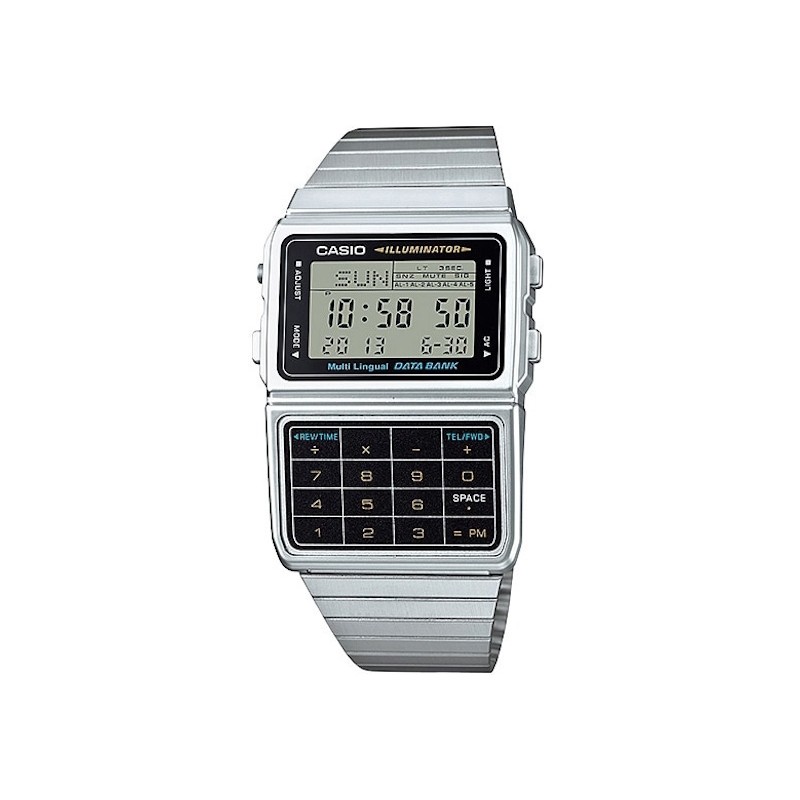 OROLOGIO DA POLSO CASIO DATABANK CALCULATOR STEEL - Matt case