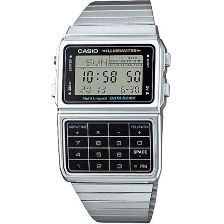 OROLOGIO DA POLSO CASIO DATABANK CALCULATOR STEEL - Matt case