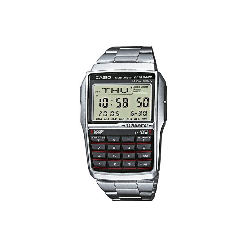 OROLOGIO DA POLSO CASIO DATABANK CALCULATOR STEEL