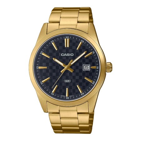 OROLOGIO DA POLSO CASIO DATE CARBON LOOK DIAL  GOLD SERIE - Black