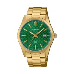 OROLOGIO DA POLSO CASIO DATE CARBON LOOK DIAL  GOLD SERIE - Green