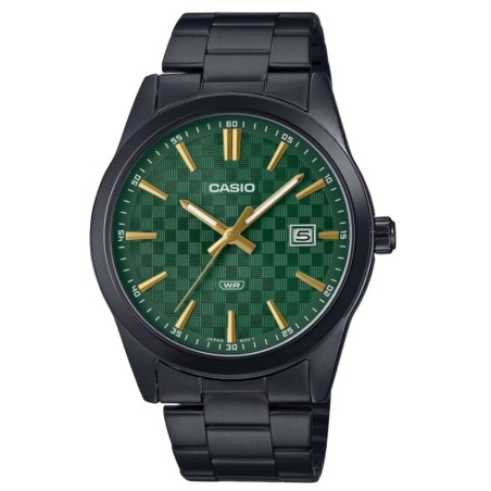 OROLOGIO DA POLSO CASIO DATE CARBON LOOK DIAL BLACK SERIE- Green