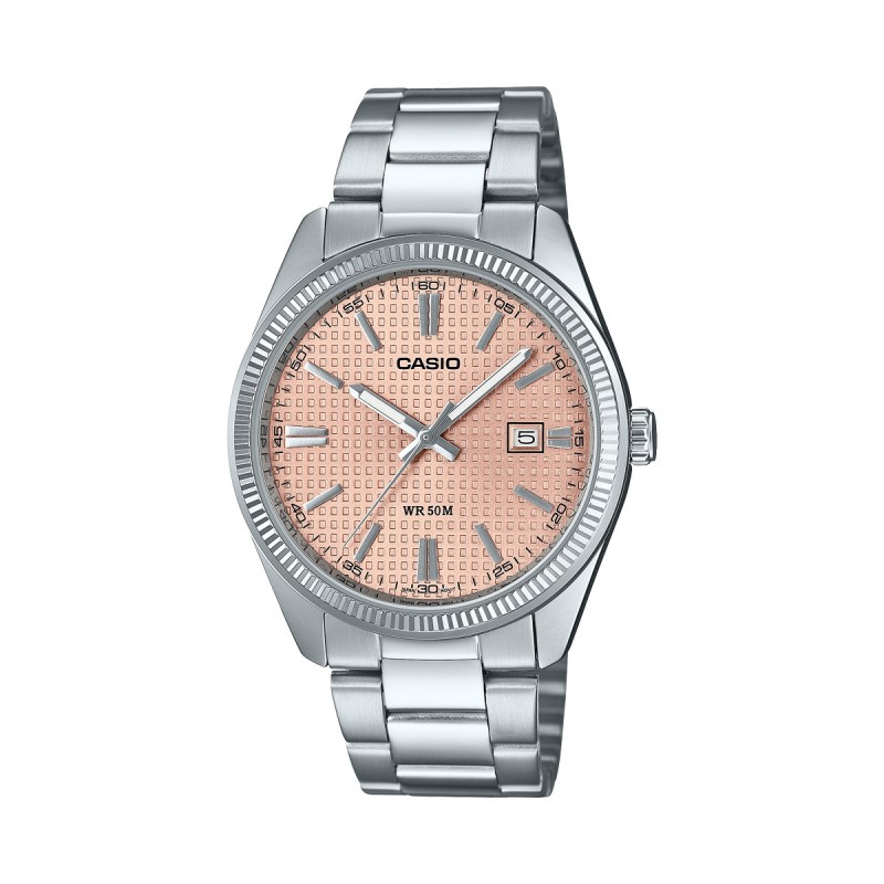 OROLOGIO DA POLSO CASIO COLLECTION Mod. DATE - GOLF BALL DIAL - Pink Salmon