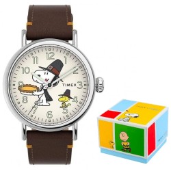 OROLOGIO DA POLSO TIMEX Mod. PEANUTS COLLECTION - THE WATERBURY - Snoopy Woodstock Pellegrini Thanksgiving - Special Pack