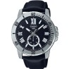 CASIO COLLECTION Mod. DIVER DATE - BLACK LEATHER - BLACK OROLOGIO DA POLSO