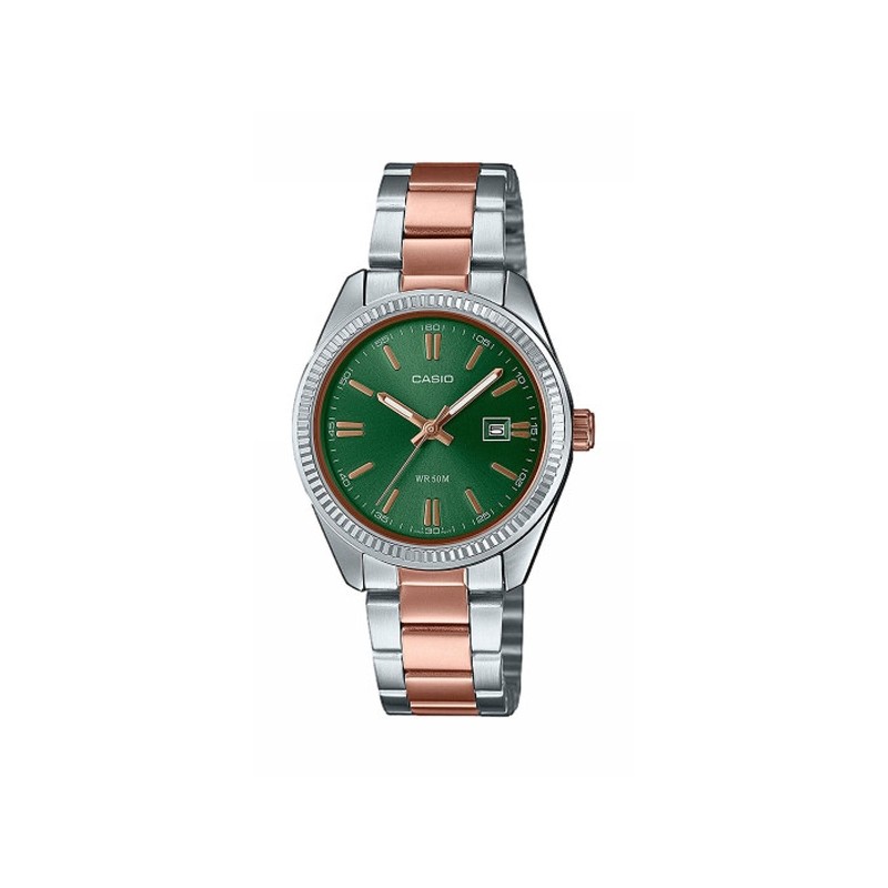 CASIO COLLECTION Mod. DATE - TWO TONES, FOREST GREEN OROLOGIO DA POLSO