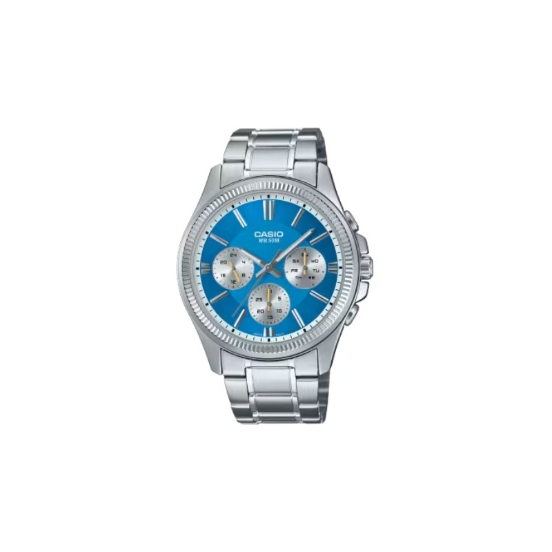 CASIO Mod. DAY DATE MULTIFUNCTION - LIGHT BLUE OROLOGIO DA POLSO