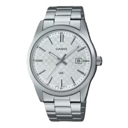 CASIO DATE CARBON LOOK DIAL -Silver OROLOGIO DA POLSO