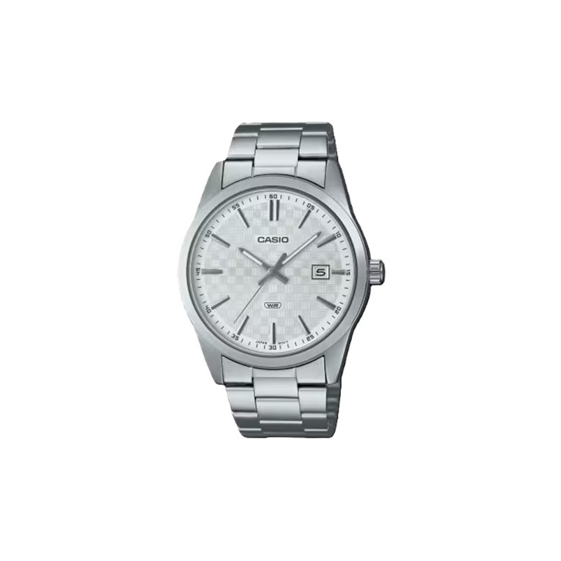 CASIO DATE CARBON LOOK DIAL -Silver OROLOGIO DA POLSO