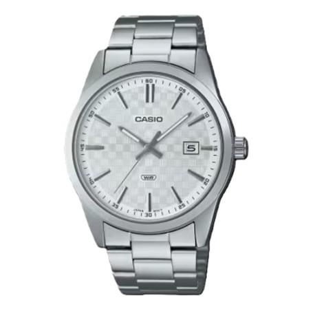 CASIO DATE CARBON LOOK DIAL -Silver OROLOGIO DA POLSO