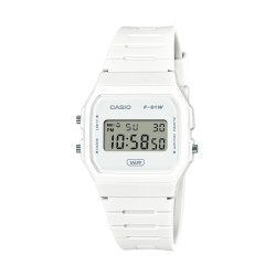 CASIO VINTAGE Mod. F-91BIO RESIN STRAP - WHITE OROLOGIO DA POLSO