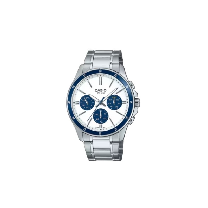 CASIO COLLECTION Mod. MULTIFUNCTION CALENDAR - WHITE & BLUE PANDA OROLOGIO DA POLSO