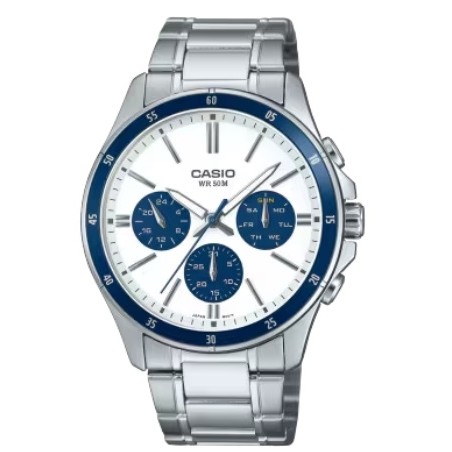 CASIO COLLECTION Mod. MULTIFUNCTION CALENDAR - WHITE & BLUE PANDA OROLOGIO DA POLSO