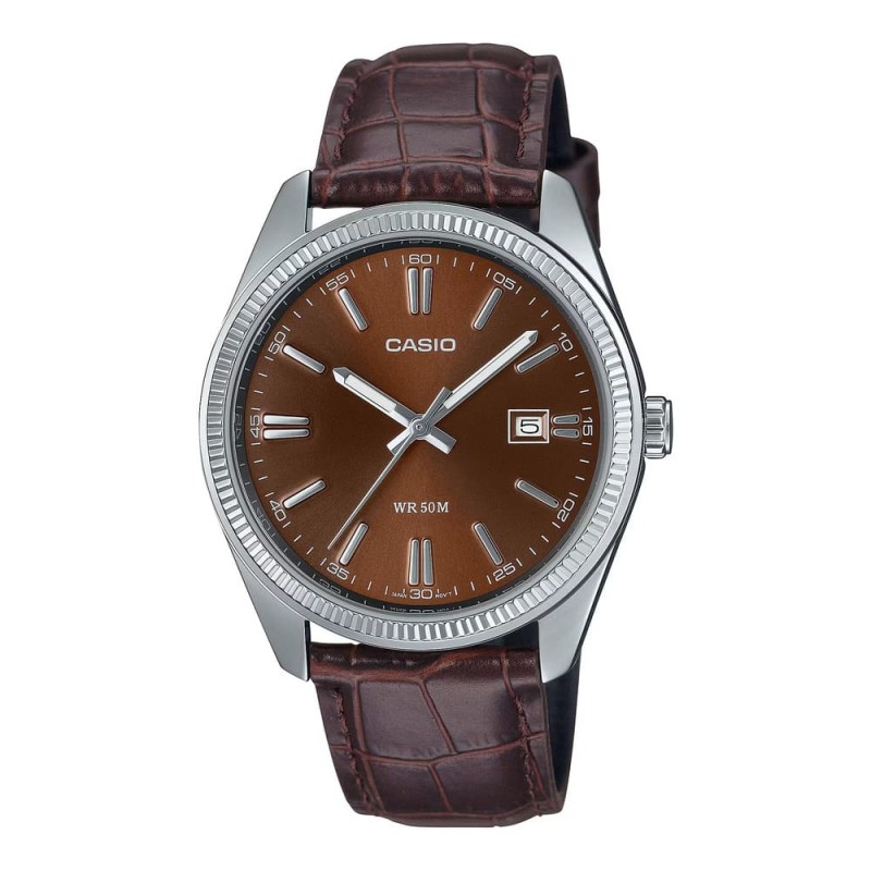 CASIO COLLECTION Mod. DATE, LEATHER - BROWN OROLOGIO DA POLSO