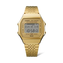 CASIO VINTAGE Mod. BLUETOOTHÂ®  SMARTPHONE LINK -  GOLD -  built-in accelerometer senses body movements + steps counter OROLOGIO