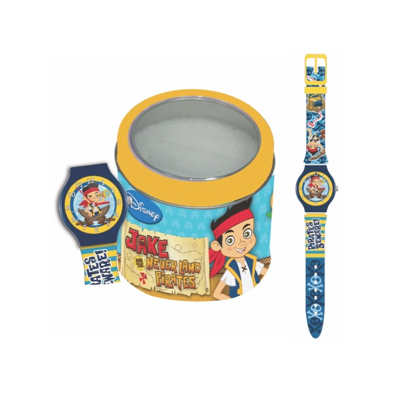 OROLOGIO DA POLSO WALT DISNEY KID WATCH Mod. JAKE THE PIRATE - Tin box