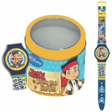 OROLOGIO DA POLSO WALT DISNEY KID WATCH Mod. JAKE THE PIRATE - Tin box