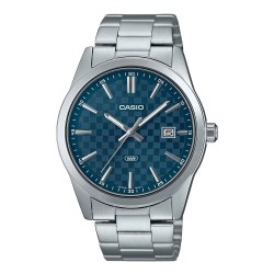 CASIO DATE CARBON LOOK DIAL - Petrol Blue OROLOGIO DA POLSO