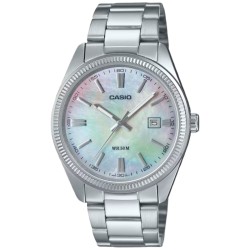 CASIO COLLECTION Mod. DATE - SILVER, MOP DIAL OROLOGIO DA POLSO