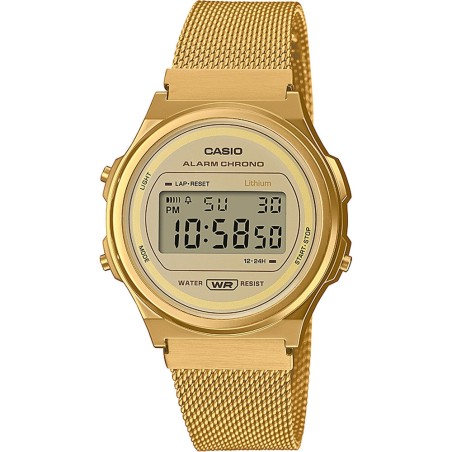 CASIO VINTAGE Mod. ROUND GOLD MESH OROLOGIO DA POLSO