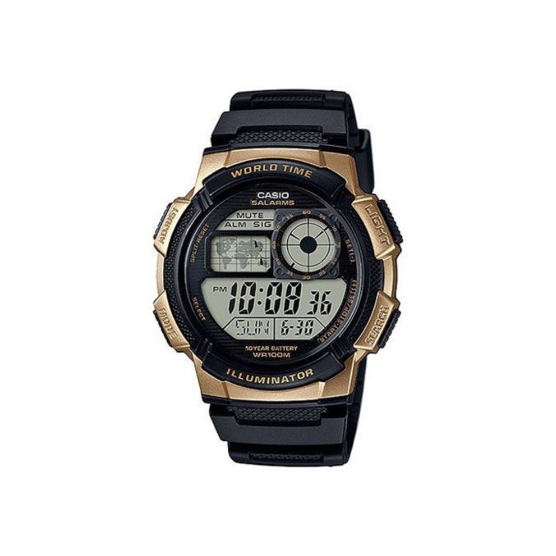 CASIO Mod. WORLD TIME ILLUMINATOR - 5 Alarms, 10 Year battery OROLOGIO DA POLSO