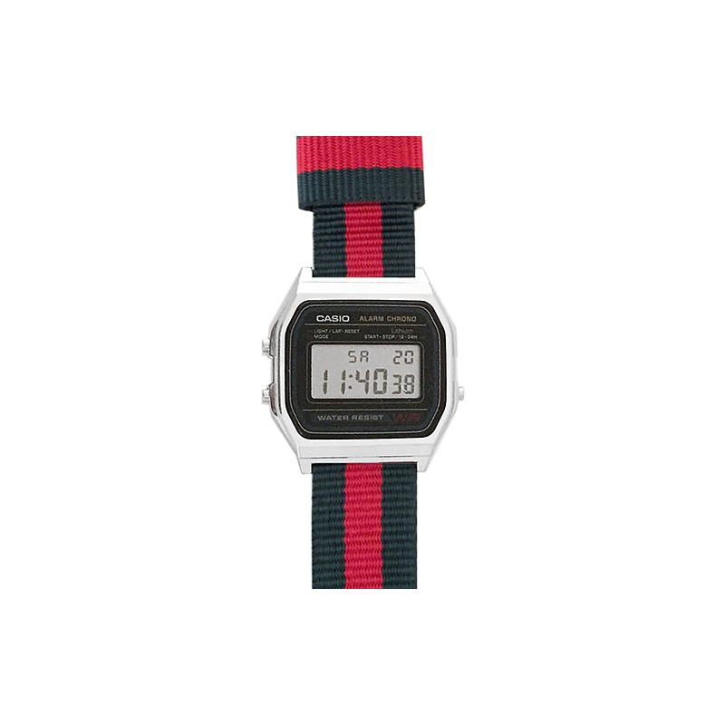 CASIO Mod. A158W NATO GG STRAP Timer. Alarm. WR 30 OROLOGIO DA POLSO