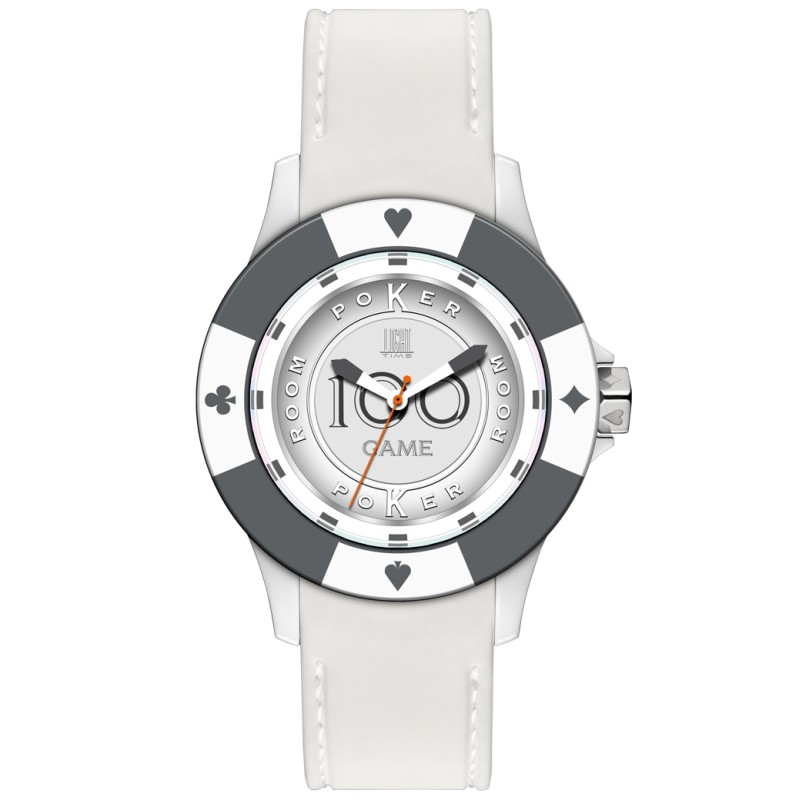 OROLOGIO DA POLSO LIGHT TIME Mod. POKER - White / Grey