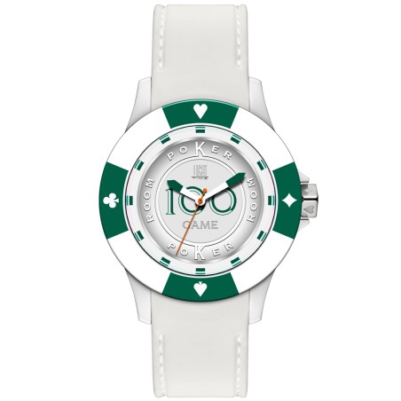 OROLOGIO DA POLSO LIGHT TIME Mod. POKER - White / Green