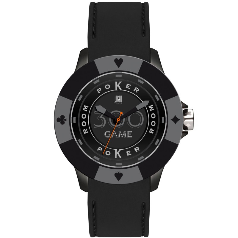 OROLOGIO DA POLSO LIGHT TIME Mod. POKER - All Black