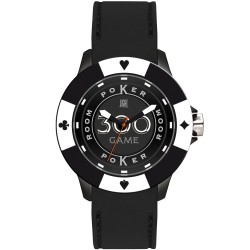 OROLOGIO DA POLSO LIGHT TIME Mod. POKER - Black / White