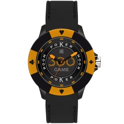 OROLOGIO DA POLSO LIGHT TIME Mod. POKER - Black / Orange