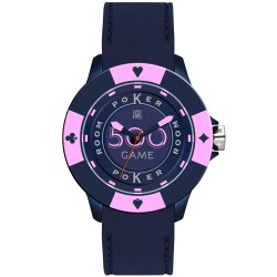 OROLOGIO DA POLSO LIGHT TIME Mod. POKER - Blue / Pink