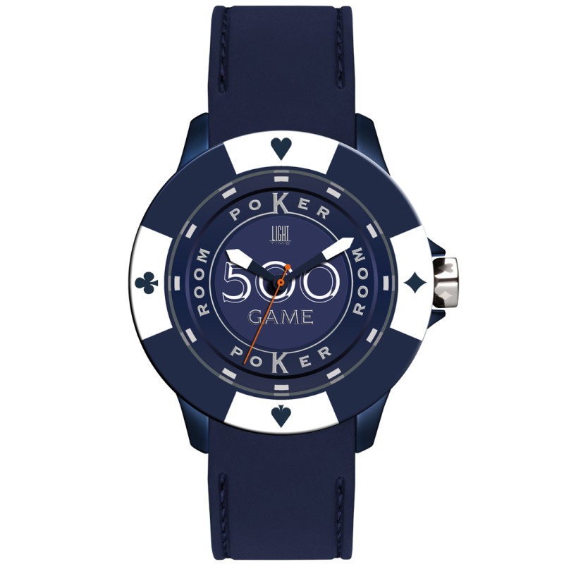 OROLOGIO DA POLSO LIGHT TIME Mod. POKER - Blue / White