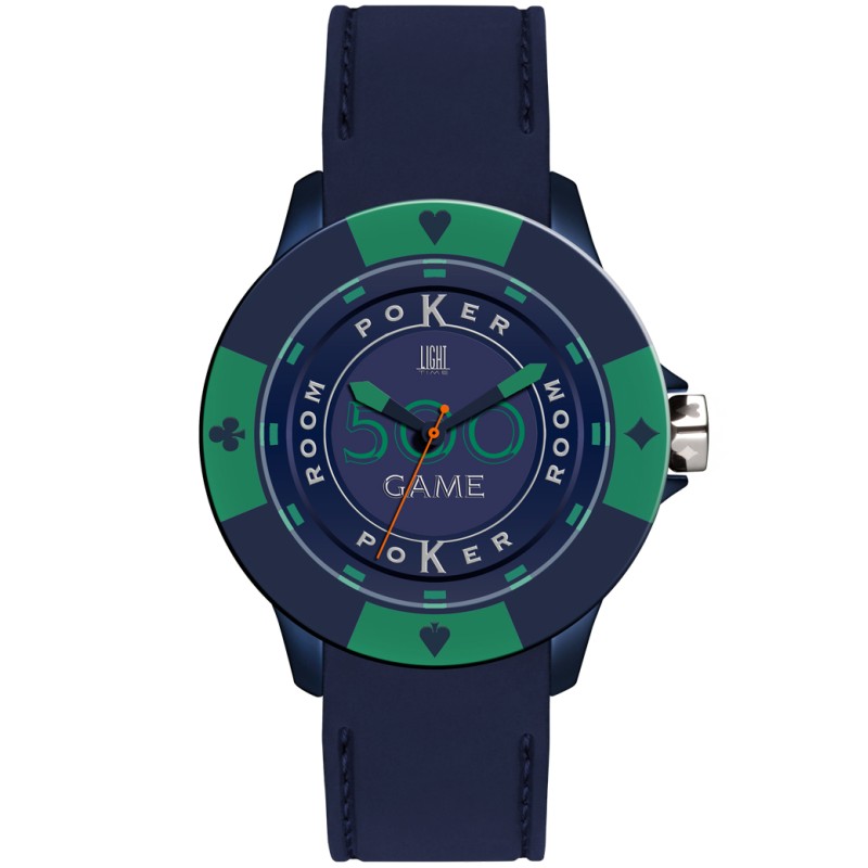 OROLOGIO DA POLSO LIGHT TIME Mod. POKER - Blue / Green