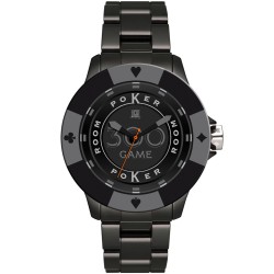 OROLOGIO DA POLSO LIGHT TIME Mod. POKER - All Black