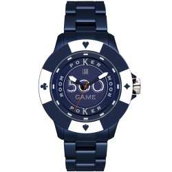 OROLOGIO DA POLSO LIGHT TIME Mod. POKER - Blue / White