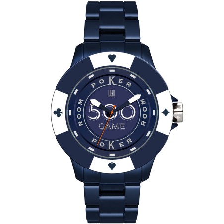 OROLOGIO DA POLSO LIGHT TIME Mod. POKER - Blue / White