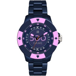 OROLOGIO DA POLSO LIGHT TIME Mod. POKER - Blue / Pink