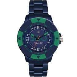 OROLOGIO DA POLSO LIGHT TIME Mod. POKER - Blue / Green