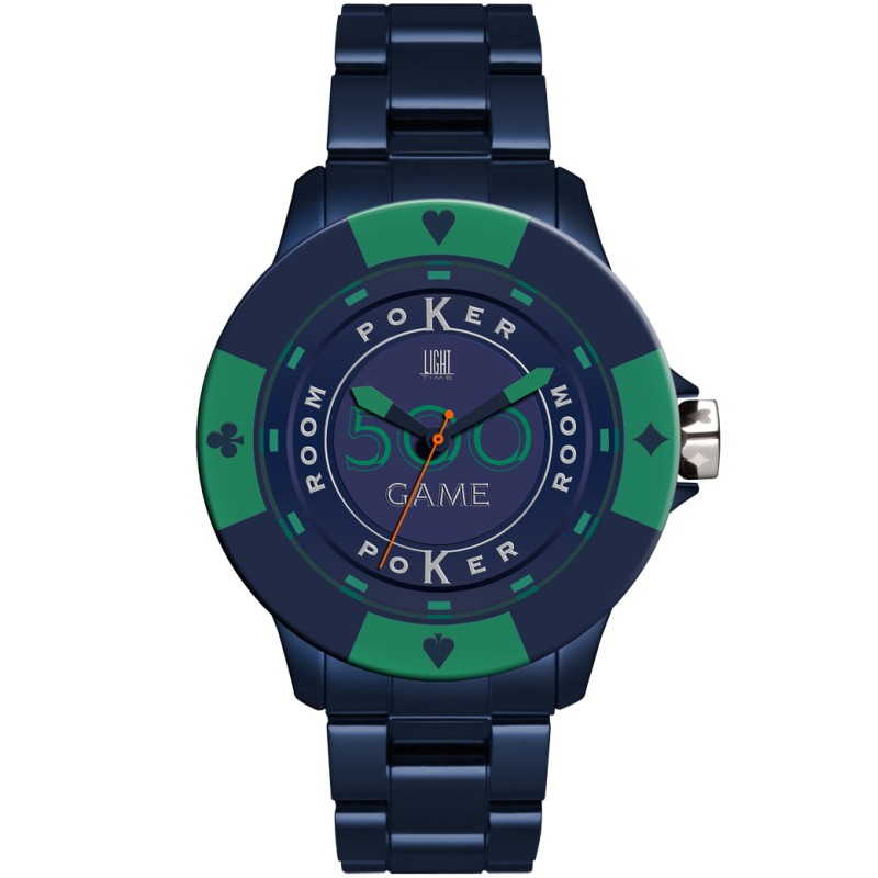 OROLOGIO DA POLSO LIGHT TIME Mod. POKER - Blue / Green