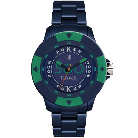 OROLOGIO DA POLSO LIGHT TIME Mod. POKER - Blue / Green