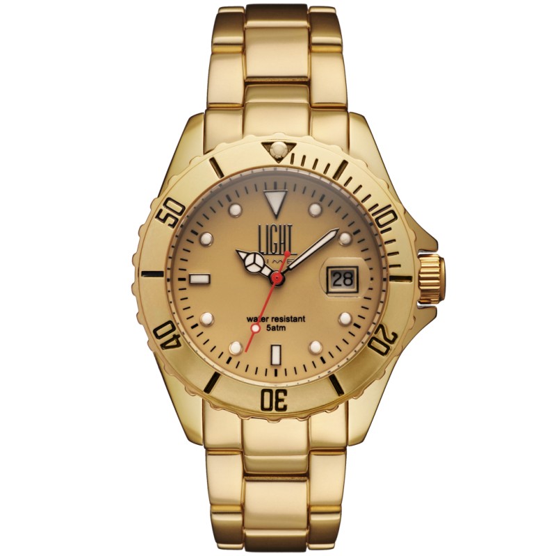 OROLOGIO DA POLSO LIGHT TIME Mod. DIVER GOLD ALUMINIUM