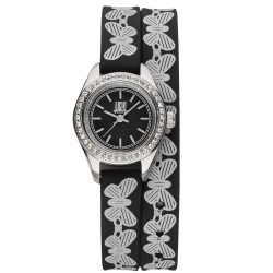 OROLOGIO DA POLSO LIGHT TIME Mod. ROCOCO - Black Strass