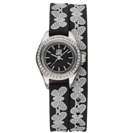 OROLOGIO DA POLSO LIGHT TIME Mod. ROCOCO - Black Strass