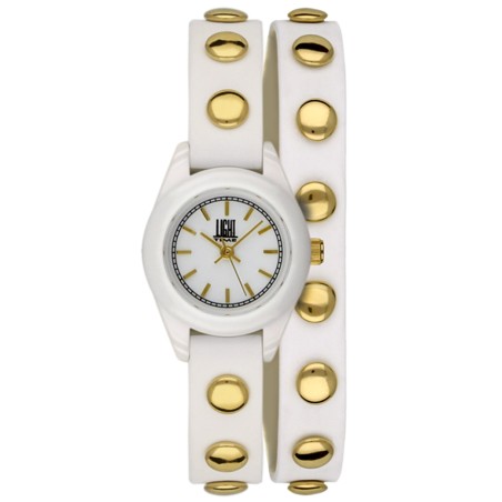 OROLOGIO DA POLSO LIGHT TIME Mod. PUNK - White / Gold