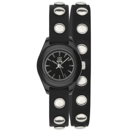 OROLOGIO DA POLSO LIGHT TIME Mod. PUNK - Black - Silver