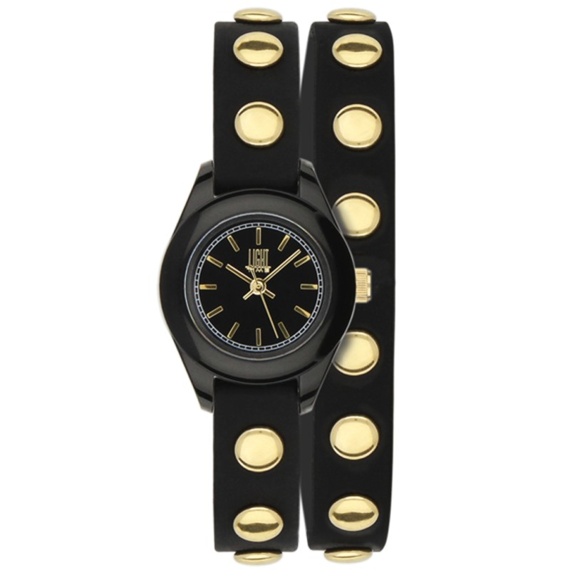 OROLOGIO DA POLSO LIGHT TIME Mod. PUNK - Black / Gold