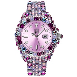 OROLOGIO DA POLSO LIGHT TIME Mod. MEDITERRANEO - Full Strass / Pink