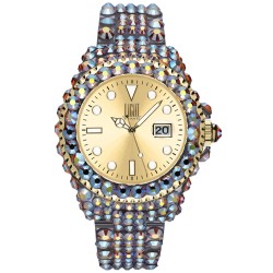 OROLOGIO DA POLSO LIGHT TIME Mod. MEDITERRANEO - Full Strass / Gold